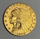 AU/MS 1908 Indian Head Gold Quarter Eagle (All Original!) U.S. $2.50 AU / Low MS