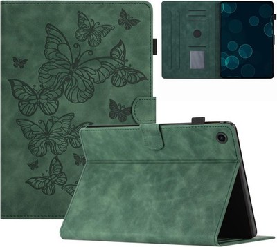 Case for Samsung Galaxy Tab A11+ 11 Inch 2026, Embossed Suede Leather Folio Stan