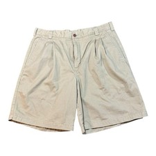 Bob Timber Link Men’s Pleated Khaki Shorts Size 38 Waist Cotton USA Made Casual