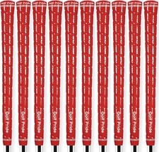 Golf Pride Tour Wrap 2G Red Golf Grips Standard Size - Set of 10 - High Tack