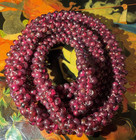 Antique Czech Natural Garnet Woven Thick Strand Necklace — photo 1