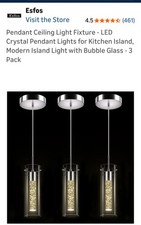 3 Pack 1 Light Hanging Indoor Kitchen Island Pendant Ceiling Light Drum.