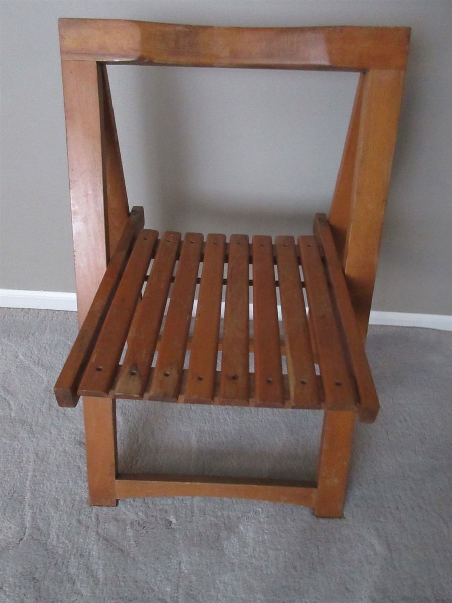 Mid Century Trieste Wooden Folding Chair Aldo Jacober | eBay