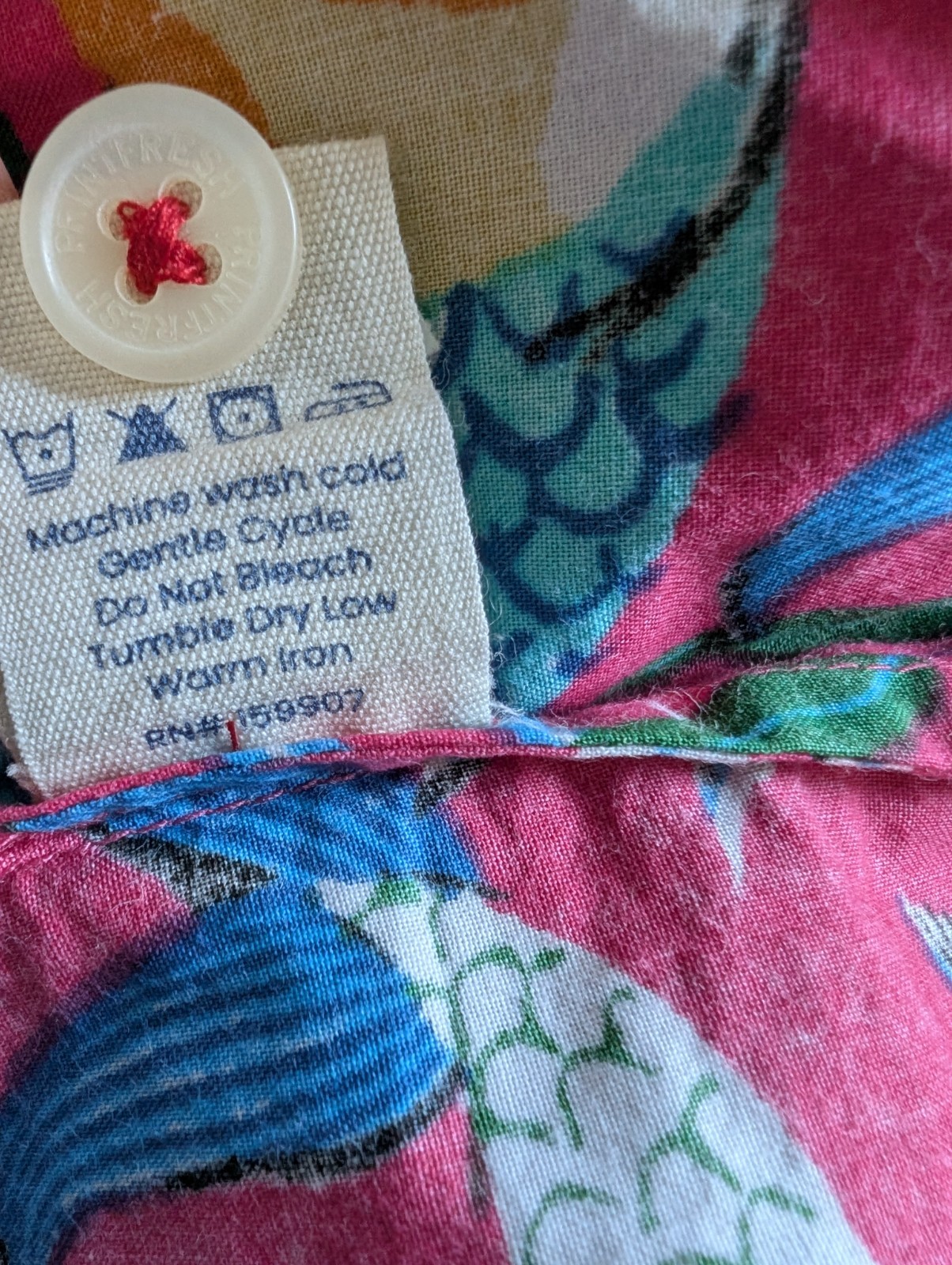 Printfresh pajama shirt TOP ONLY button meowing m… - image 10