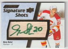 2024-25 UPPER DECK ENGRAINED ICONS SIGNATURE SHOTS GREEN INK SP GARY SUTER