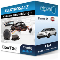 Towtec E-Satz 13Polig Fahrzeugspezifisch Passend für Fiat 500L Living / Wagon FP