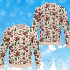 Western Cowboy Christmas Sweater   Holiday Rodeo Horse Cactus Xmas Jumper
