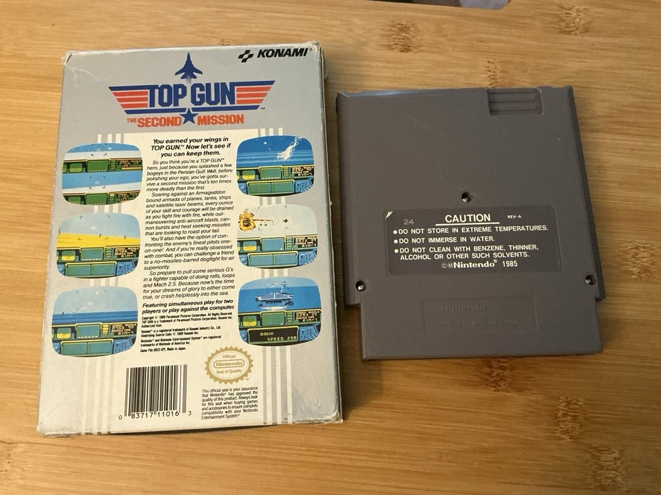 Top Gun Second Mission - Nintendo NES - Game And Box, Works Great! - Image 2 of 2