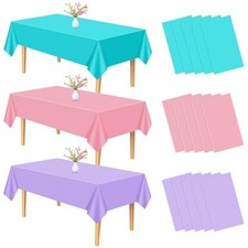 Pcs Tablecloth Plastic Pink Purple Blue Table Cover 54 x 108 15 Sweet Color