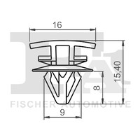 Fa1 22-40040.5 Clip, Zier-/Schutzleiste For Nissan Renault