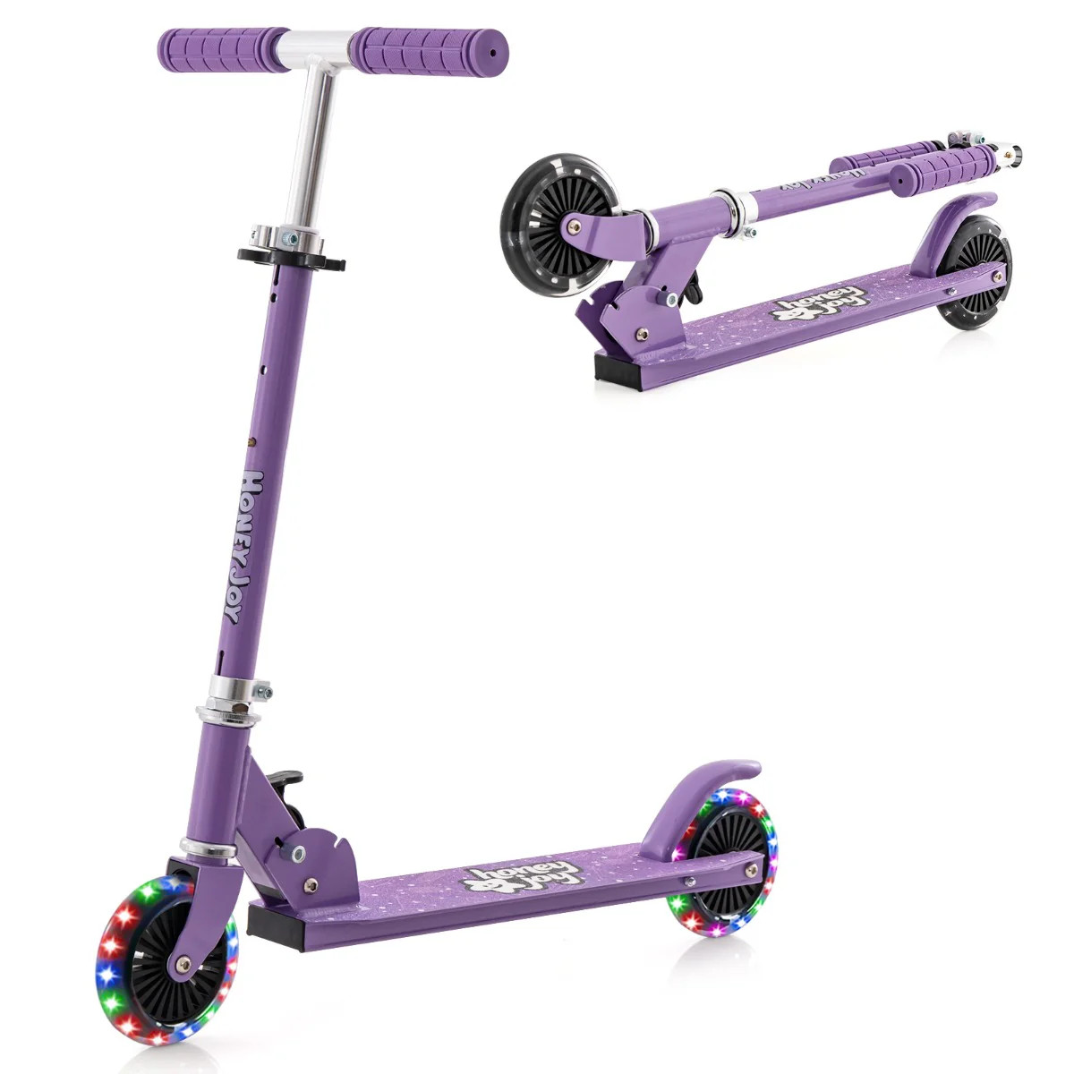 Trottinette enfant pliable anti-chute à guidon réglable de hauteur 80 cm maximum