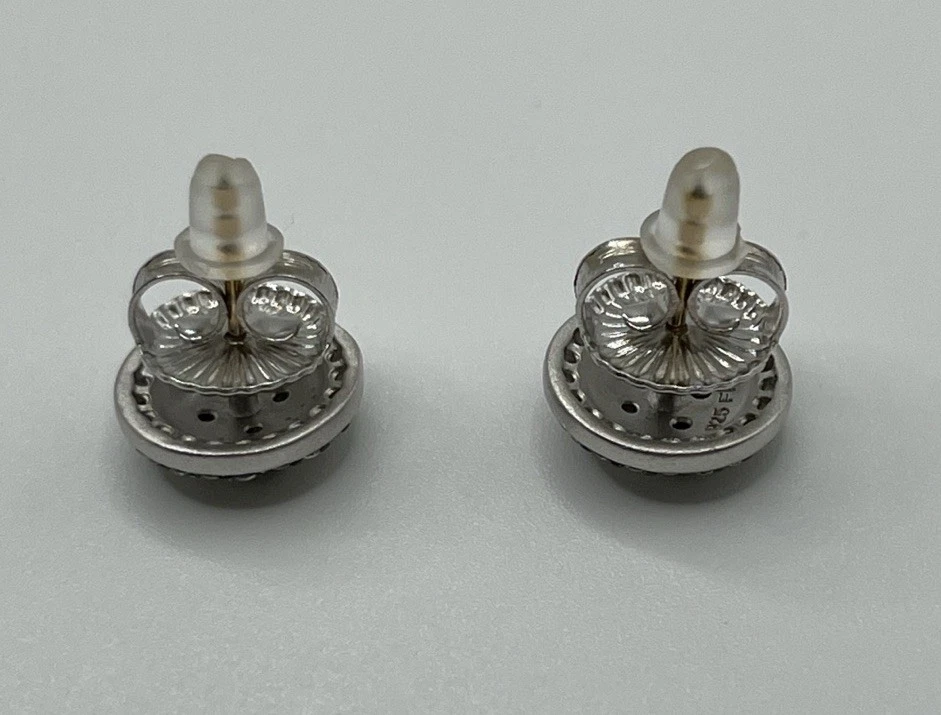 Pendientes Freida Rothman Plata Acabado Mate Sobre Plata Esterlina Trébol NUEVO Foto 4 de 4