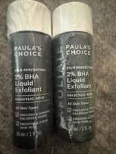2 Paula's Choice Skin Perfecting 2% BHA Liquid Exfoliant - 1oz - New / Unopened