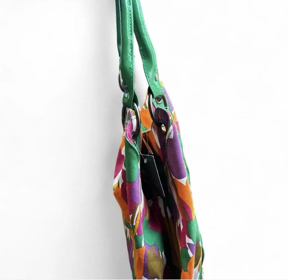 Green and Multicolored Tulip Print Shoulder Bag Brand New with Tags Never Used - Image 4 of 4