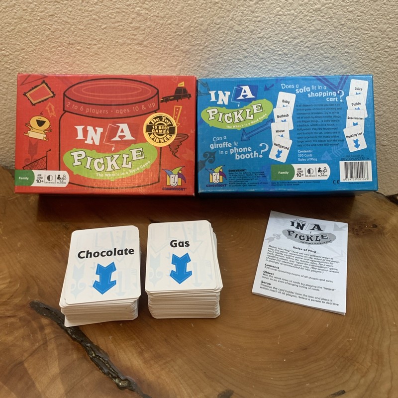 In A Pickle Game/Gamewright 2004 Complete 320 Card/great educational thinking
