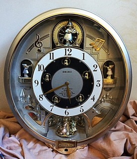 Seiko Melodies in Motion Charming Bell Wall Clock QXM109SRH Collector's Edition