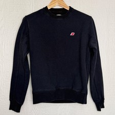 New Balance Made in USA Crewneck Sweatshirt Black Embroidered Logo XS