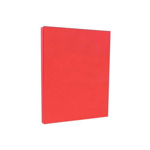 JAM Paper 65 lb. Cardstock Paper 8.5" x 11" Red 250 Sheets/Ream (101378B) - Bild 2 von 2