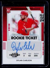 Dylan Carlson (4) Card Rookie Lot With (1) Autograph St. Louis Cardinals RC Auto