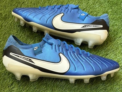 Nike Tiempo Legend X Elite FG Fußballschuhe Größe UK 10,5 blau weiß UVP 240£