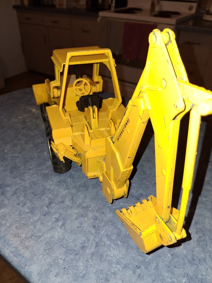 💥 Tractor retroexcavadora cargador frontal vintage 1/64 ERTL International Harvester #472 Foto 4 de 4