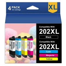 202XL Ink Cartridges for Epson 202XL Workforce WF-2860 Expression Home XP-5100