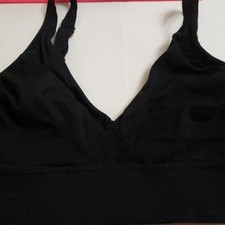 SOMA Embraceable Wireless Unlined Tailored Bra in Black SIze Large Excellent