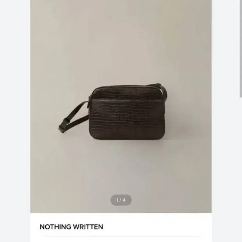 Nothing Ritten Lizard Mini Bag Brown Leather Text… - image 1