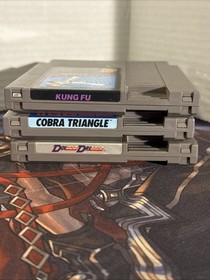 Lot Of 3 NES Games: Kung Fu, Cobra Triangle, Double Dribble 