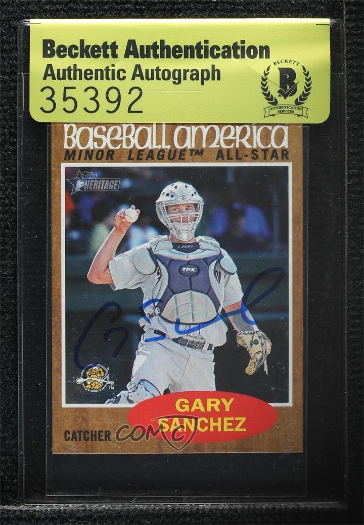 BAS 2011 Topps Heritage Minor League Edition Gary Sanchez #233 Authentic ur8