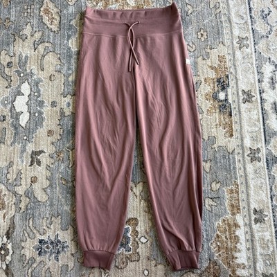Vuori Womens Daily Sport Joggers M Dusty Pink Mid Rise Drawstring Gym Stretch