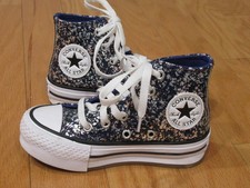 Converse All Star Toddler Girls Sparkle Glitter High Top Sneakers Shoes 10.5