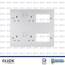 Click Mode CMA606 4 x 13A Switched Sockets & 2 x 3 Aperture Plate