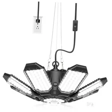 Motion Sensor Garage Light Plug in - 25000LM Motion Sensor Shop Light with 1