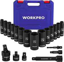 20-Piece 1/2 Drive Deep Impact Socket Set, SAE