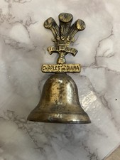Prince Charles And Diana Royal Wedding Brass Bell vintage rare
