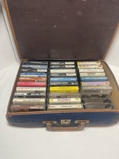 Vintage Cassette Tape Lot w/ Case Beach Boys Chuck Berry Rock 60s 70s