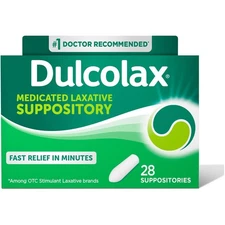 Effective Constipation Relief with 10 mg Bisacodyl - 28 Laxative Suppositories