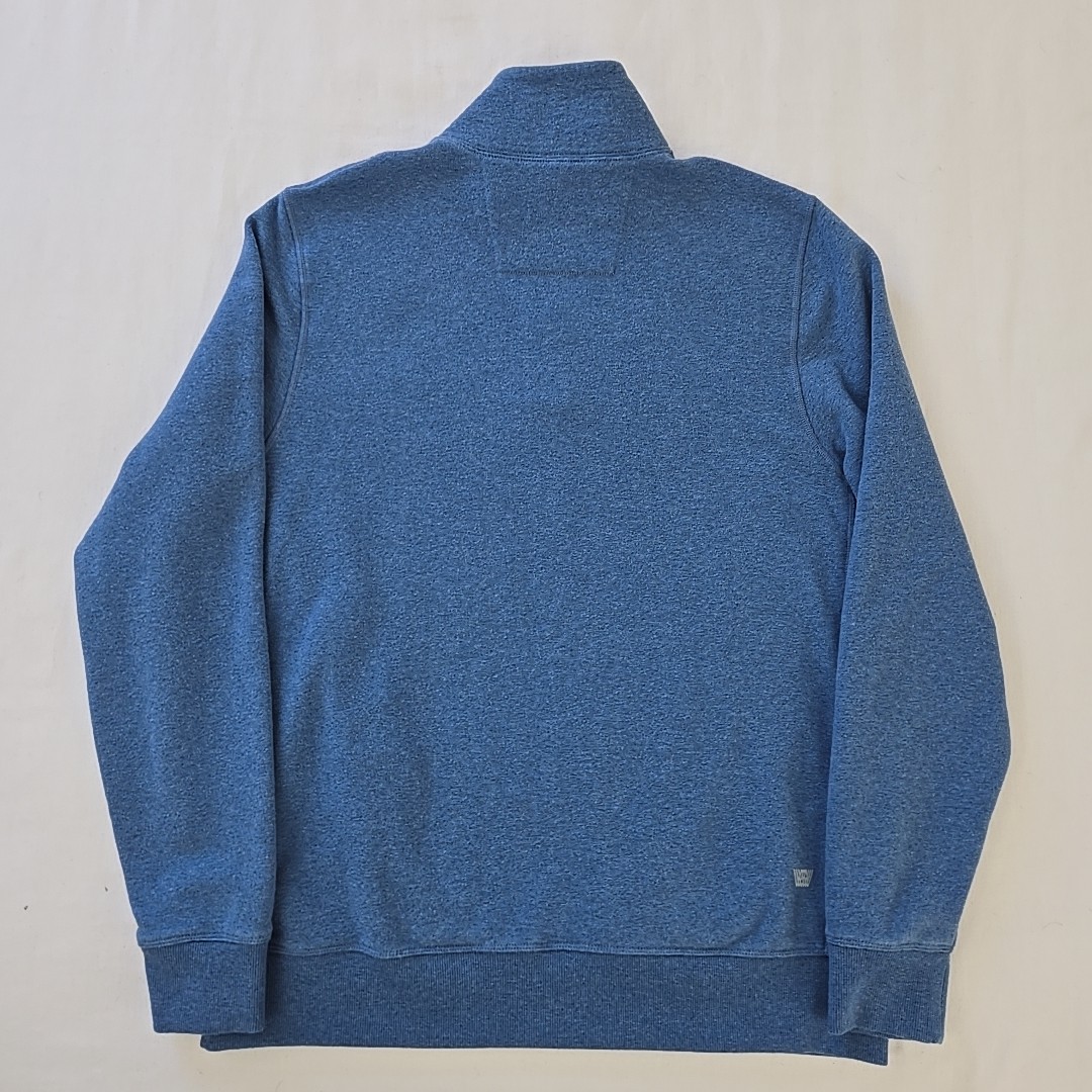 Mack Weldon Ace Half Zip Pullover Ice Storm Heather Blue Men's XL 1/4 Zip
