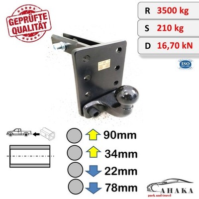 Heavy Duty Adapter Anhängerkupplung 2  für Nissan Frontier 04- 4 Höhen