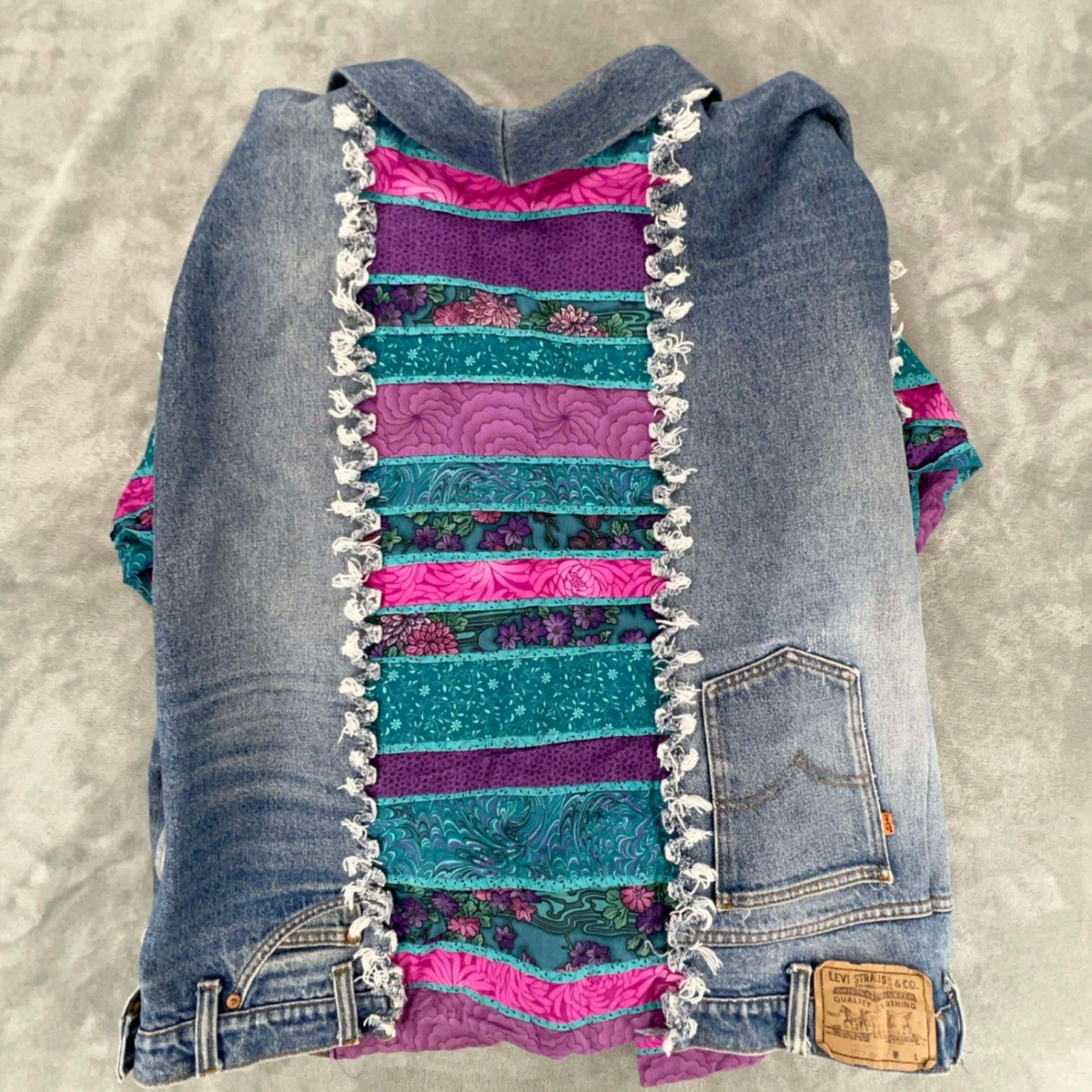 Vintage Levi's handmade Patchwork Boho Jacket Gua… - image 2