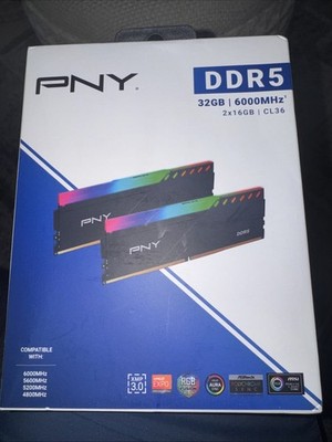 PNY XLR8 32GB(2x16GB) DDR5 6000MHz CL36 Desktop RAM Memory 