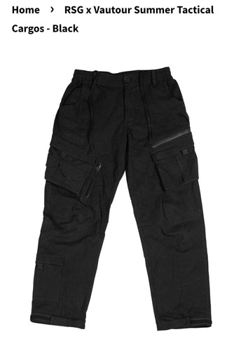 Black Cargo Pants Size-Large Brand New