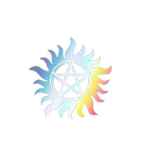 Holographic Vinyl Decal Car Sticker - Supernatural Anti Possession Pentagram
