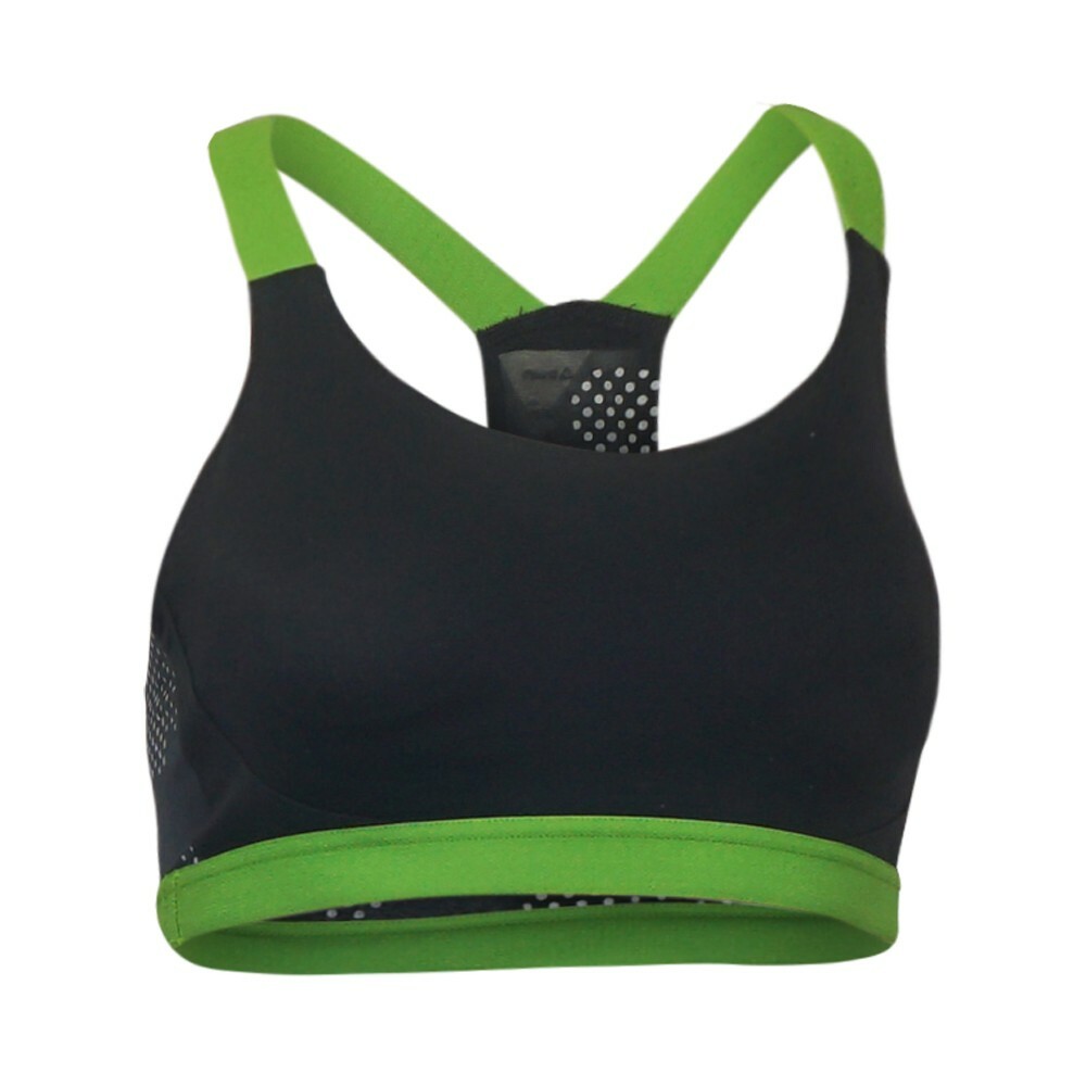 Reebok CrossFit Women's Black/Green PlayDry Performance Lite Bra