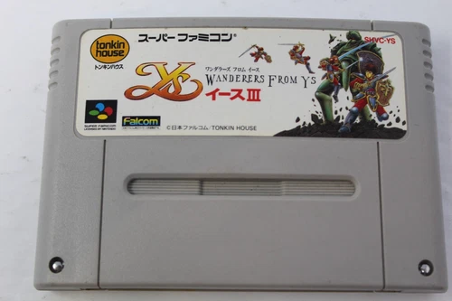 Ys III Wanderers From Ys SFC Super Famicom Japanese Video Game Cartridge Tested