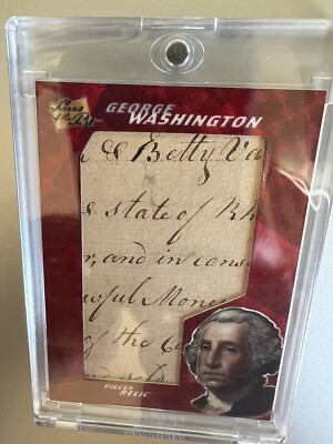 2021 Pieces Of The Past George Washington 1/1 Relic