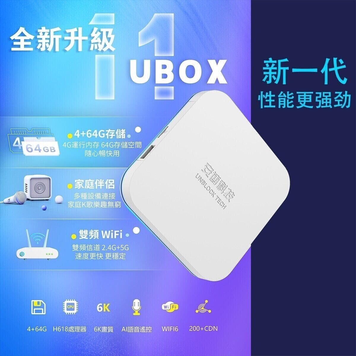 UNBLOCK TECH UBOX11 PRO MAX Android 4K TV Box Channels GEN11 安博盒子十一代