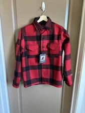 FILSON MACKINAW WOOL JAC-SHIRT RED BLACK CLASSIC PLAID Size Extra Small