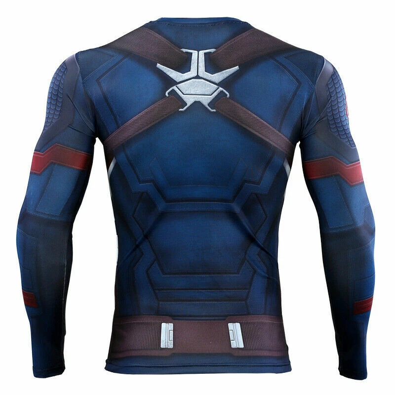 Avengers Endgame Captain America T Shirts Cosplay Advanced Tech
